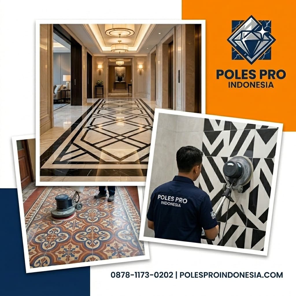 Proses poles lantai profesional